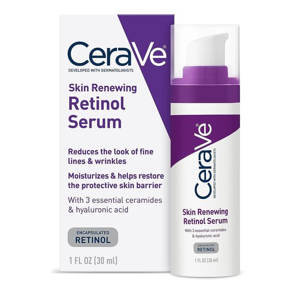 CeraVe Anti Aging Retinol Serum For Face, Encapsulated Retinol Hyaluronic Acid - Picture 1 of 1